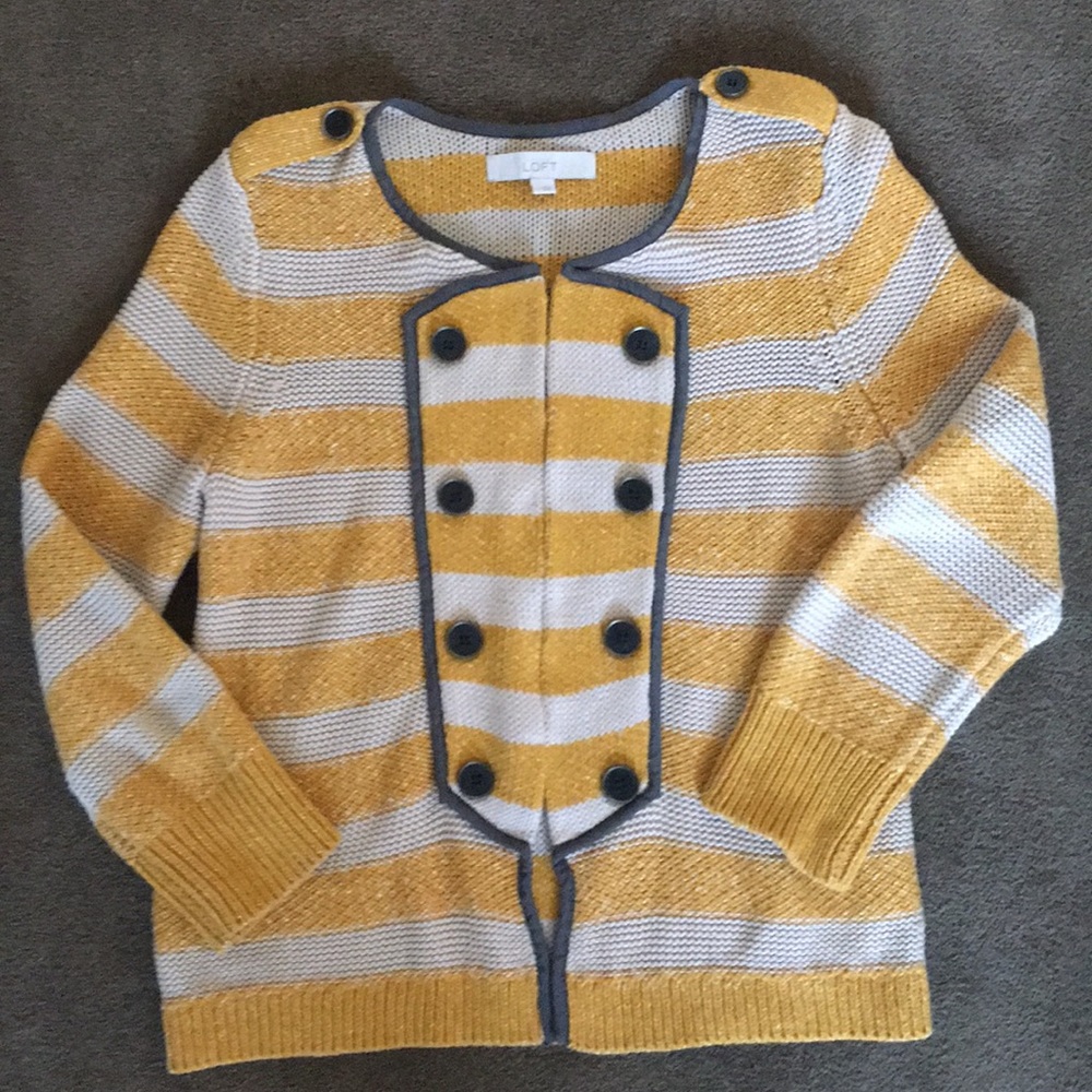 LOFT Striped Cardigan